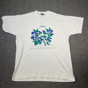 Vintage Montana Shirts women's XL Tee Shirt Made in USA 1989 Huckleberries Retro